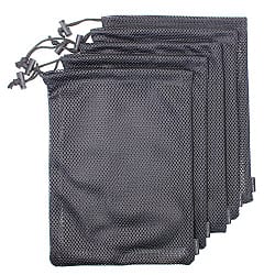 5 PCS Multi Purpose Nylon Mesh Drawstring Storage Ditty Bags for Travel & Outdoor Activity by Erlvery DaMain 4