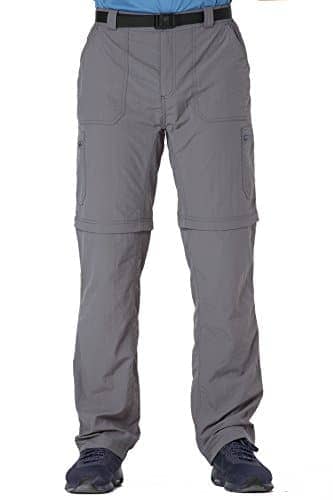 Trailside Supply Co. Men's Quick-Dry Convertible Nylon Trail Pants with Belt 1