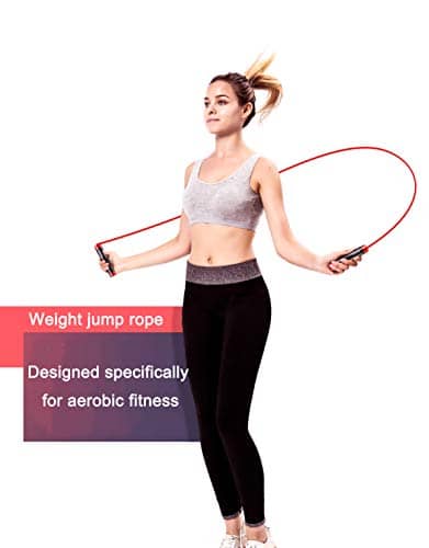 Gaoykai Weighted Jump Rope for Women,Men,Heavy Jump Rope with Adjustable Bold TPU Rope,Ball Bearing Aluminum Alloy Non-Slip Handle,Great for Crossfit Training, Boxing, and MMA Workouts 7