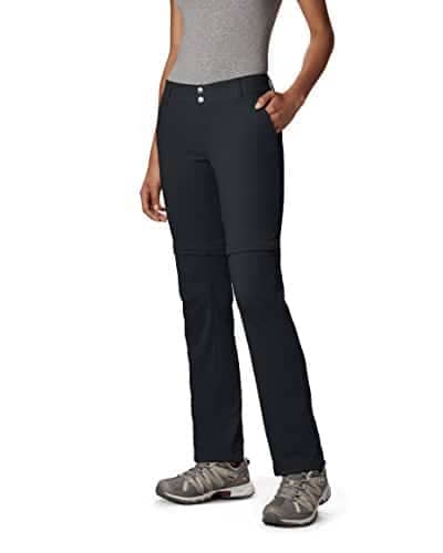 Columbia Women's Saturday Trail II Convertible Pant, Water & Stain Resistant, 12 Short, Black 1