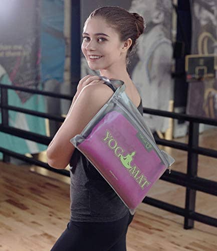 TOPLUS Travel Yoga Mat - Foldable 1/16 Inch Thin Hot Yoga Mat, Sweat Absorbent Anti Slip, High-Grade Natural Suede for Travel, Yoga and Pilates, Coming with Carrying Bag 6