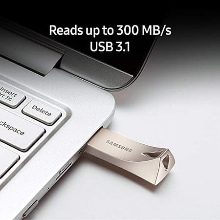 Samsung BAR Plus 128GB - 300MB/s USB 3.1 Flash Drive Champagne Silver (MUF-128BE3/AM) 6
