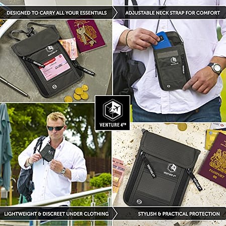 Travel Neck Pouch Neck Wallet with RFID Blocking – Passport Holder to Keep Your Cash And Documents Safe – Get Peace Of Mind When Traveling 5