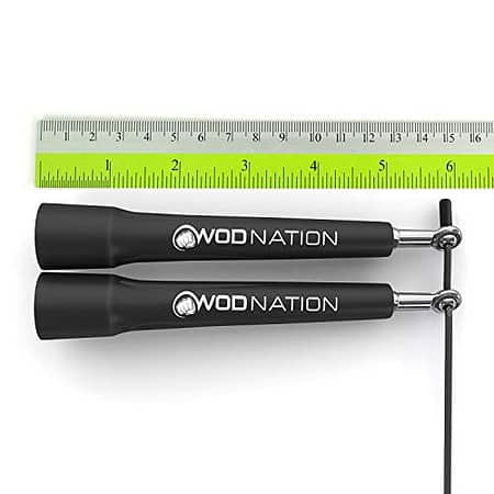 WOD Nation Speed Jump Rope - Blazing Fast Jumping Ropes - Endurance Workout for Boxing, MMA, Martial Arts or Just Staying Fit + FREE Skipping Training Included - Adjustable for Men, Women and Children 3
