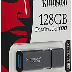Kingston Digital 128GB DataTraveler 100 G3 USB 3.0 100MB/s Read, 10MB/s Write (DT100G3/128GB) 5