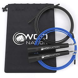 WOD Nation Speed Jump Rope - Blazing Fast Jumping Ropes - Endurance Workout for Boxing, MMA, Martial Arts or Just Staying Fit + FREE Skipping Training Included - Adjustable for Men, Women and Children 13