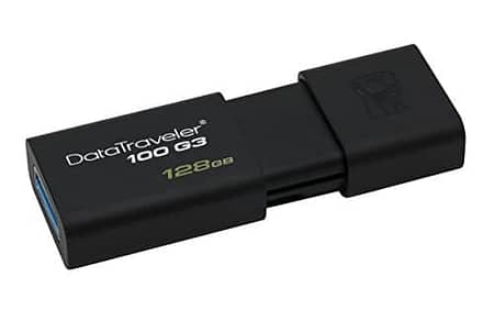 Kingston Digital 128GB DataTraveler 100 G3 USB 3.0 100MB/s Read, 10MB/s Write (DT100G3/128GB) 4