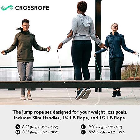 Crossrope Get Lean - Weighted Jump Rope Set 3