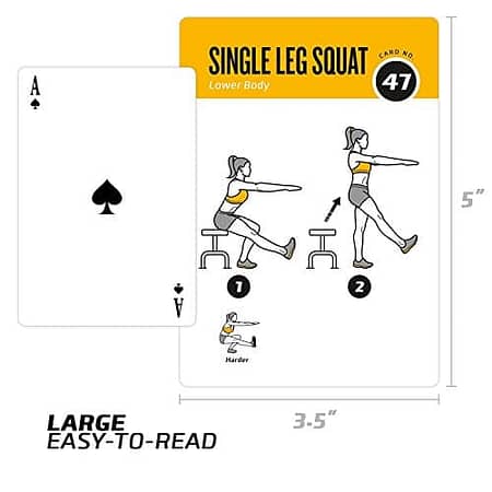 Exercise Cards BODYWEIGHT - Home Gym Workout Personal Trainer Fitness Program Guide Tones Core Ab Legs Glutes Chest Biceps Total Upper Body Workouts Calisthenics Training Routine 3
