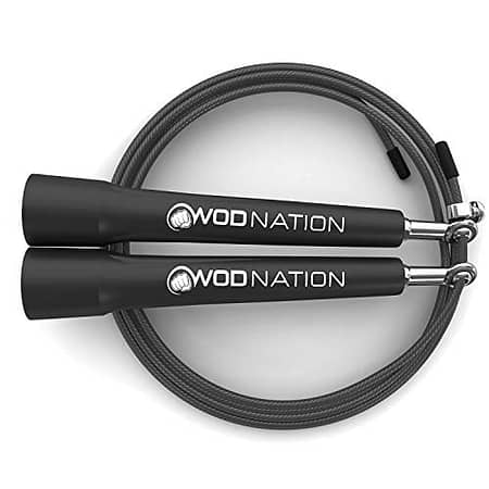 WOD Nation Speed Jump Rope - Blazing Fast Jumping Ropes - Endurance Workout for Boxing, MMA, Martial Arts or Just Staying Fit + FREE Skipping Training Included - Adjustable for Men, Women and Children 4